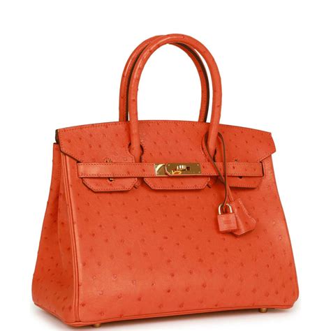 hermes birkin tangerine|HERMES Ostrich Birkin 30 Tangerine 885202 .